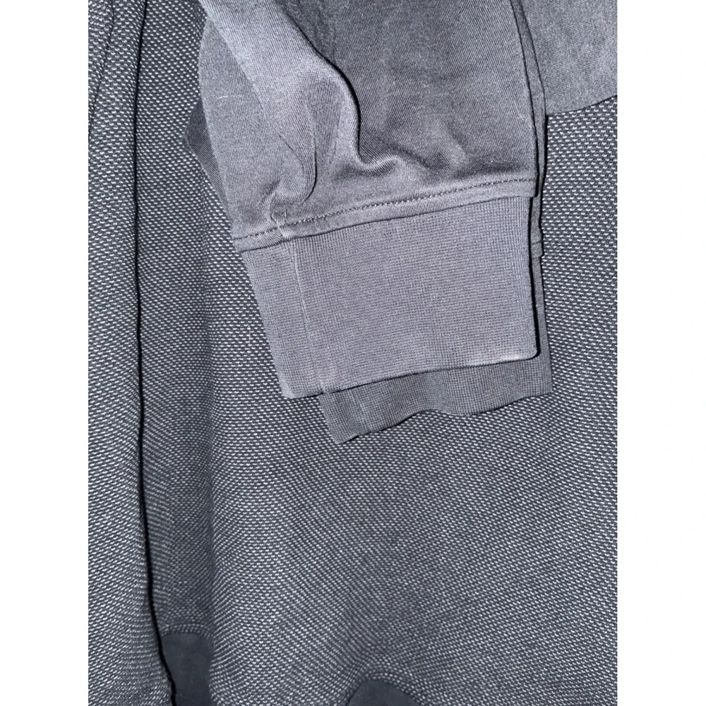 Ted Baker Quarter Zip Pullover Men 2X Black Textured Honeycomb Mock Neck Sweater